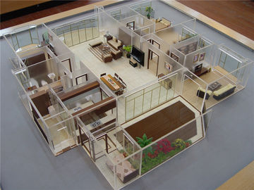 Miniatur- Innenarchitektur modelliert, Acryl- Haus-Innen-3D Modell 60 * 60CM